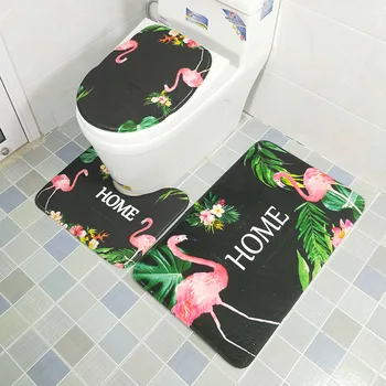 

3 Pieces of Toilet Rug / Set of Animal Pattern Decoration Household Items Non-slip Bathroom Bathroom Mask