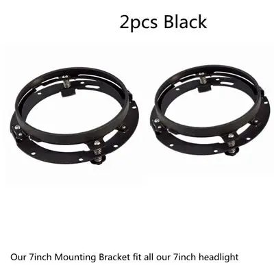 Only 2pcs bracket Yait 2 шт. 7 дюймов круглые светодиодные фары дальнего ближнего света DC12v 24 в фары для Wrangler Lada 4x4 urban Niva suzuki samurai - Цвет: Only 2pcs bracket