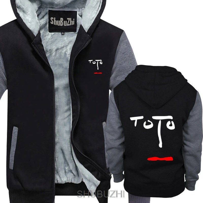 TOTO Face Symbol Легенда рок-группы мужская белая толстовка с капюшоном Размер men мужские толстые толстовки зима-осень пальто sbz4384 - Цвет: black grey