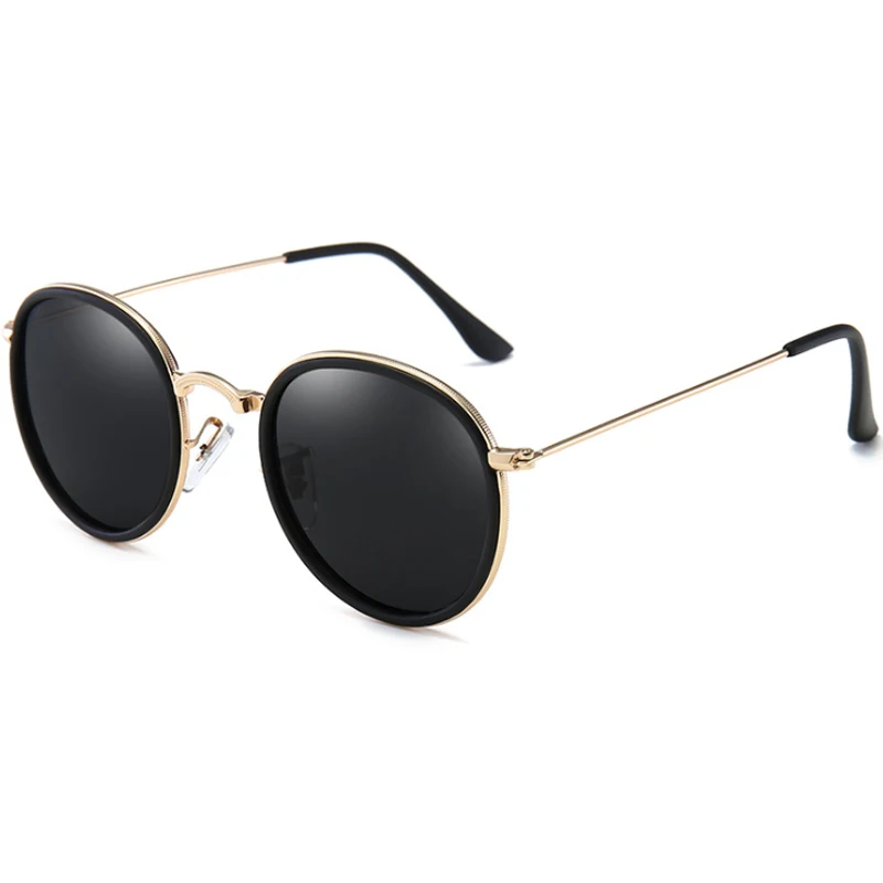 Новые круглые поляризованные солнцезащитные очки мужские и женские модные брендовые дизайнерские солнцезащитные очки UV400 оттенки очки ретро Oculos De Sol