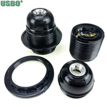 CE CQC 4A 250V Черный E27 полузуб алюминиевая крышка самоблокирующийся бакелитовый держатель для лампы с винтовым гнездом светодиодный светильник