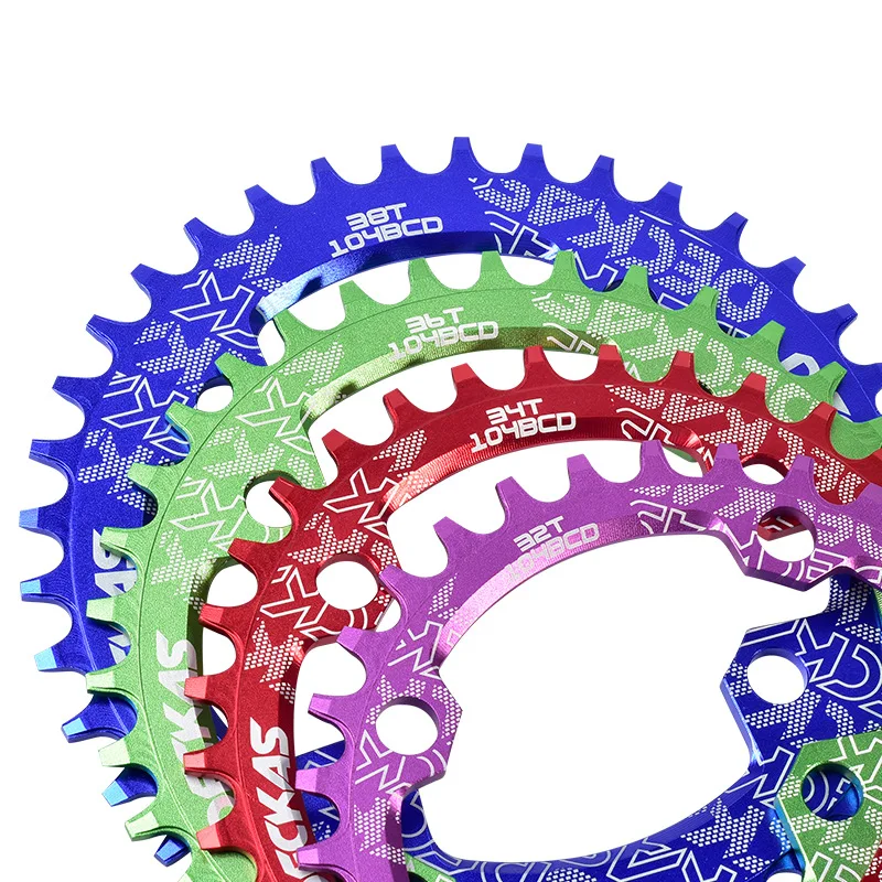 Narrow Wide Chainring 104BCD Oval/Round MTB Mountain bike Crown Crankset 32T 34T 36T 38T Chainwheel Tooth plate Parts bike chainring,bike crank,bike crankset,bicycle parts