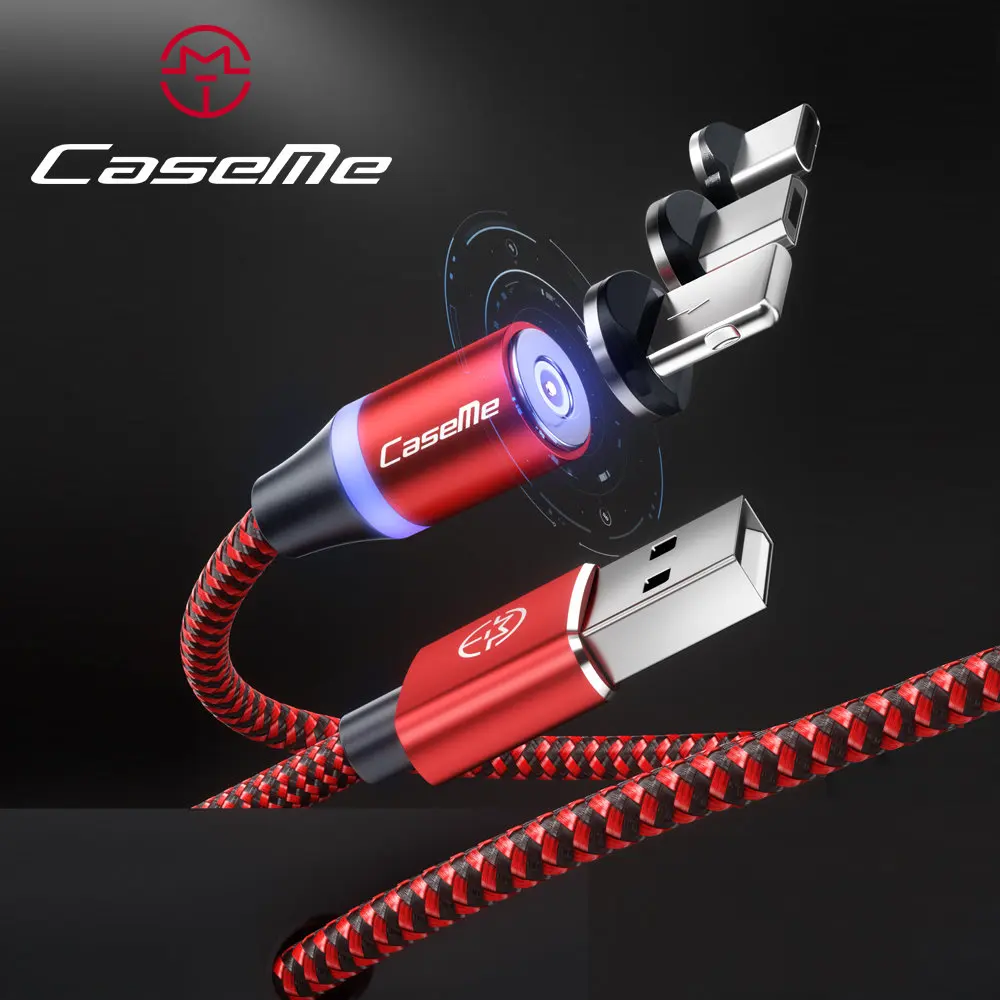 

CaseMe LED Magnetic Micro USB Cable For iPhone For Samsung Fast Charging Magnet Charger Adapter USB Type C Mobile Phone Cable