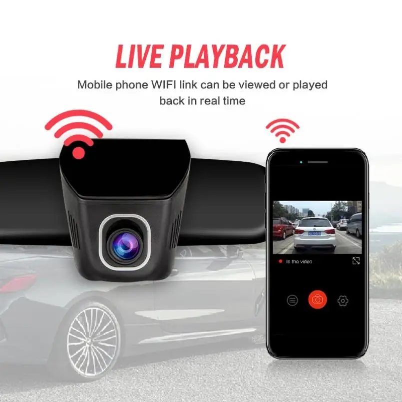 DVR 1080P HD WiFi Автомобильная камера DVR Dash камера беспроводная 170 градусов объектив Автомобильный видеорегистратор регистратор видеокамера g-сенсор