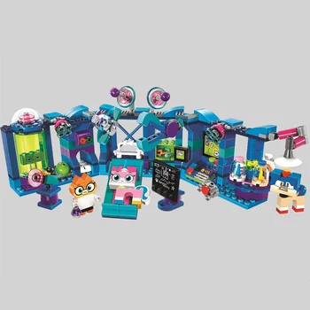 

bela NEW Cartoon Colorful TV Unikitty Cat Dr. Fox Laboratory Building Block Bricks Toys Kits Christmas Friends 41454 11018 gifts