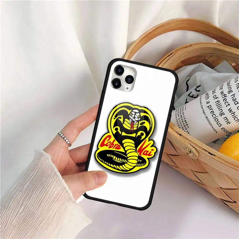 Cobra kai snake American TV Phone Case Tempered glass for iPhone 11 12 mini pro XS MAX 8 7 Plus X XS XR clear phone cases