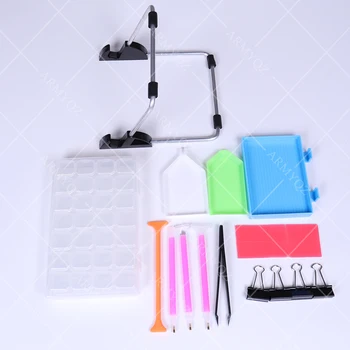 

Diamond Painting Tools Accessories Kits Pen Clay Tray Diamond Embroidery Tray Box Sets Diamond Paint Kits Stand Clips