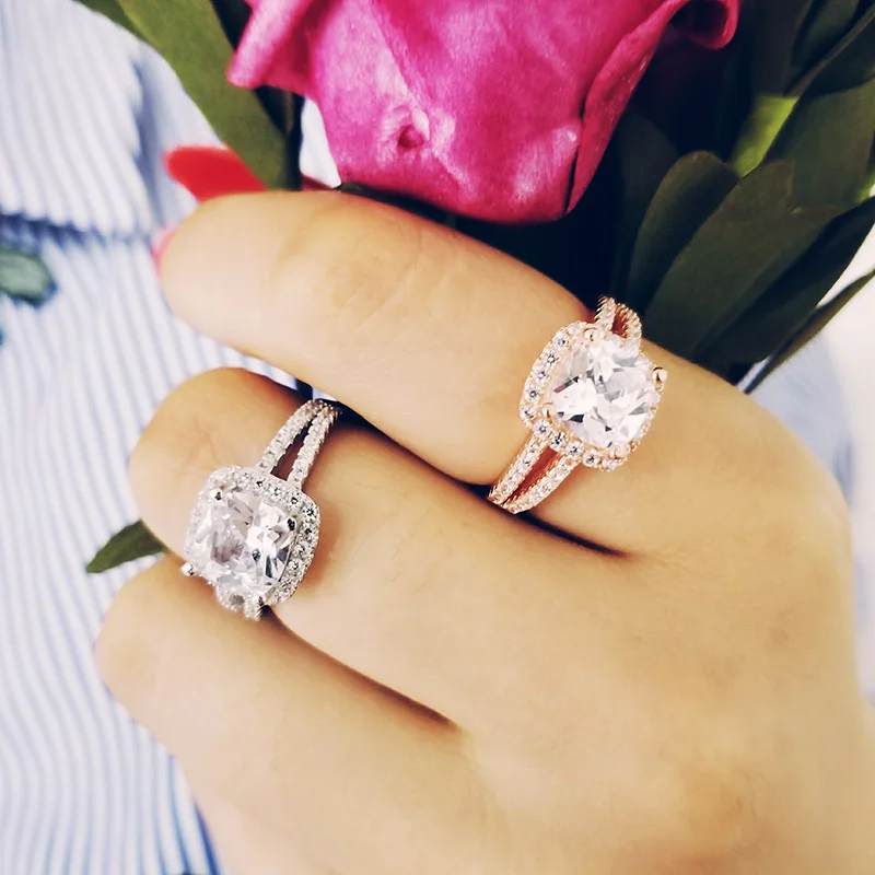 Женское кольцо из серебра 925 пробы с фианитом|925 sterling silver ring|ring fingersterling rings |