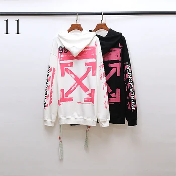 

OW Tide brand Men Womens Lovers models autumn winter Fashion Cotton Casual Hoodie Sweatshirt Hooded loose off white hoodie 2020