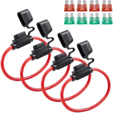 

5pc Inline Fusibles Holder Waterproof Inline Fuse Holder Mini,Small,Medium Standard Blade Fusibles for Car Boat Motorcycle Truck