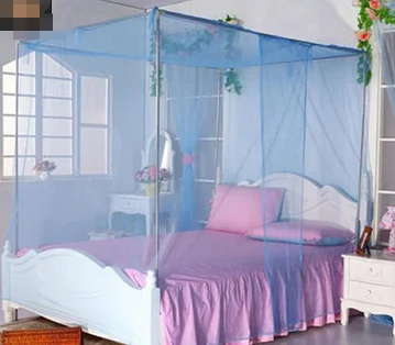Nuovo Letto Del Merletto Di Zanzara Netto 4 Angolo Postale Letto A Baldacchino Principessa Full Size Futon Netto Zanzara Insetto Rete Mesh Baldacchino