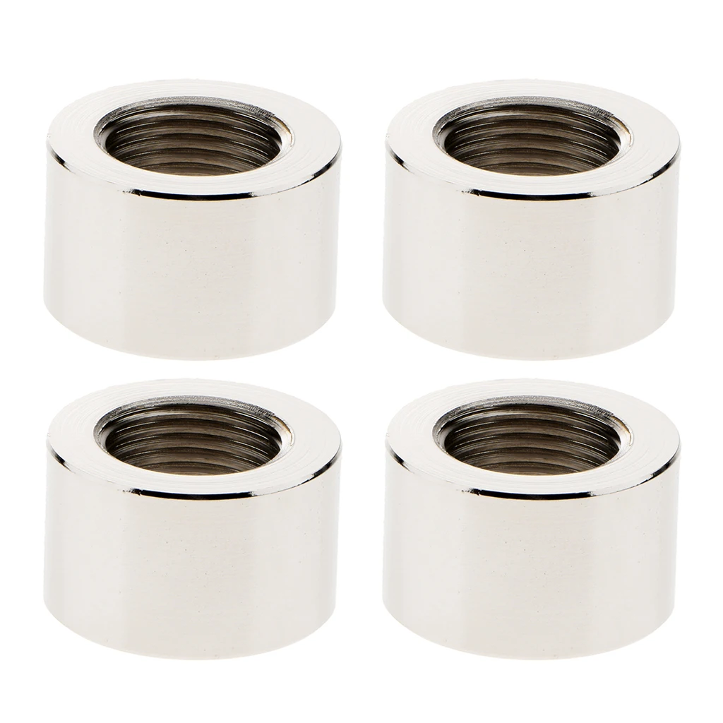 4x Polished Stainless Steel O2 Oxygen Sensor Exhaust Bung Nut, M18x1.5mm