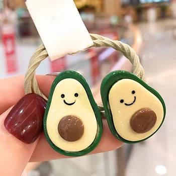 

3pcs Mini Fashion Ties Children Hair Ropes Headdress Girls Headwear Colorful Baby Elastic Ring Vegetable Fruit Rubber Bands