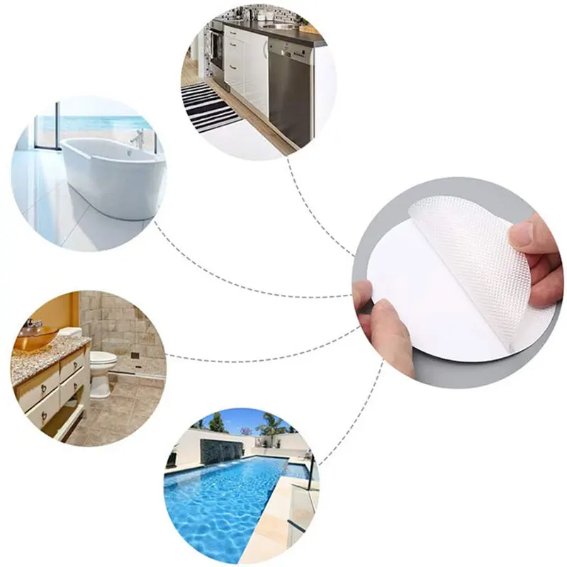 Anti Slip Transparent Shower Stickers Stair Steps Anti-slip Stickers Bath Safety Strips Non Slip Strips for Bathtubs Floor 10Pcs carpet anti slip stickers anti slip strips anti slip stickers anti slip bathtub stickers carpet anti slip sticker