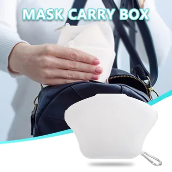 

New Portable Mask Box Holder Cover Face Masks Storage Box Protective Case Clip Plastic Foldable Dustproof Masks Container
