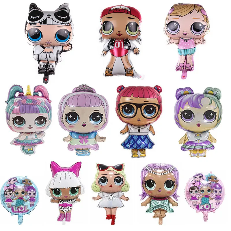 Anime nuevo LOL sorpresa 18 pulgadas globo de figura juguetes habitación Dcorations globos de papel de aluminio juguete niños chica lols juguetes regalo de cumpleaños