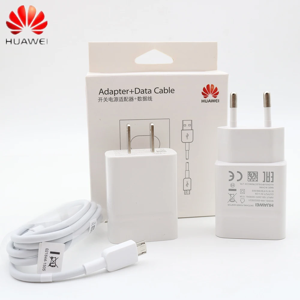 Оригинальное зарядное устройство для Huawei Mate 10 Lite 5 в 2 А и микро-кабель p8 p9 p10 lite mate
