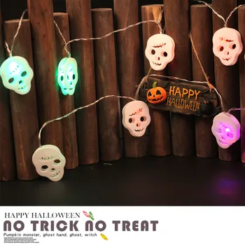 

Halloween Skull Bone Light String Light String Decoration Light 10 LED 2.5M
