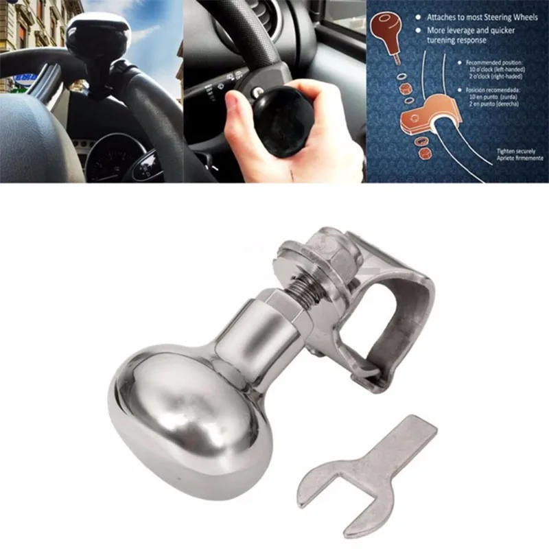 Universal Stainless Steel Steering Wheel Spinner Heavy Duty Car Truck Marine Boat Handle Suicide Power Knob | Автомобили и