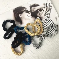 3PCS 100% Real Silk Hair Skinnies Scrunchie Set Elastic Band Ponytail Holders for Women Girls Silk Hair Ties Width 1.3cm - Image 2
