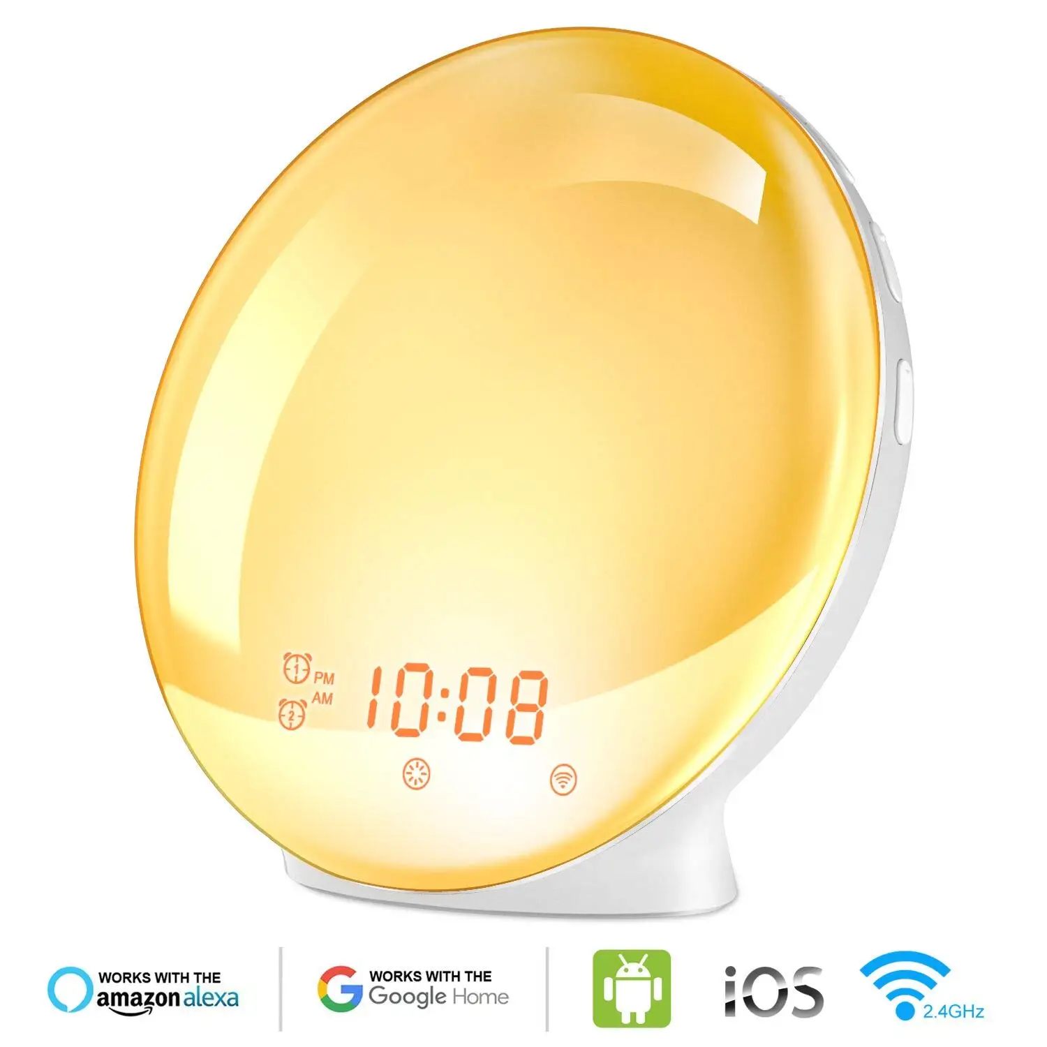 7 цветов Sunrise/Sunset WiFi умный светильник будильник на рабочий день приложение Smart Life