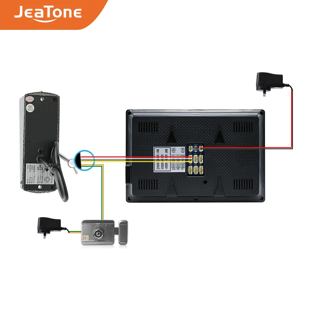 Видеодомофон JeaTone дверной замок 7 "сенсорный экран звонок камеры безопасности