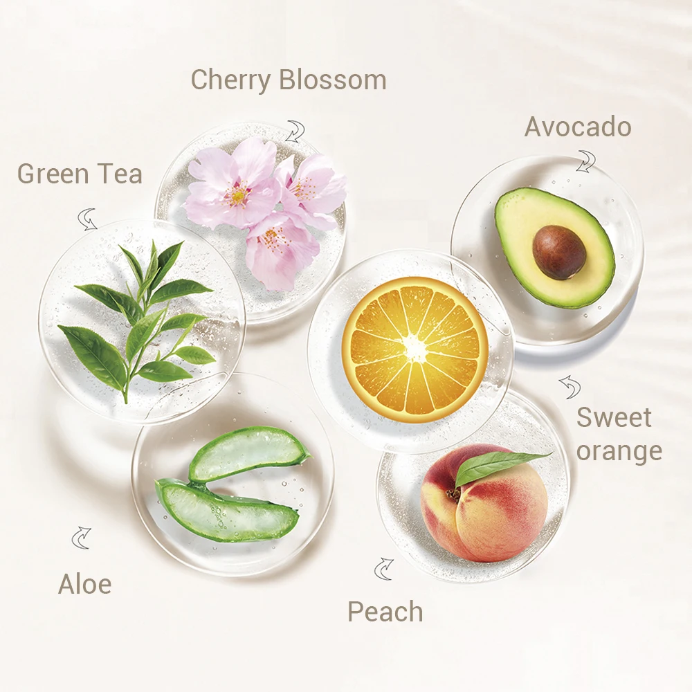 LANBENA Face Mask Fruit Face Mask Deep hydration Advanced Formula Whitening Moisturizing Water Locking Plant Extract 4