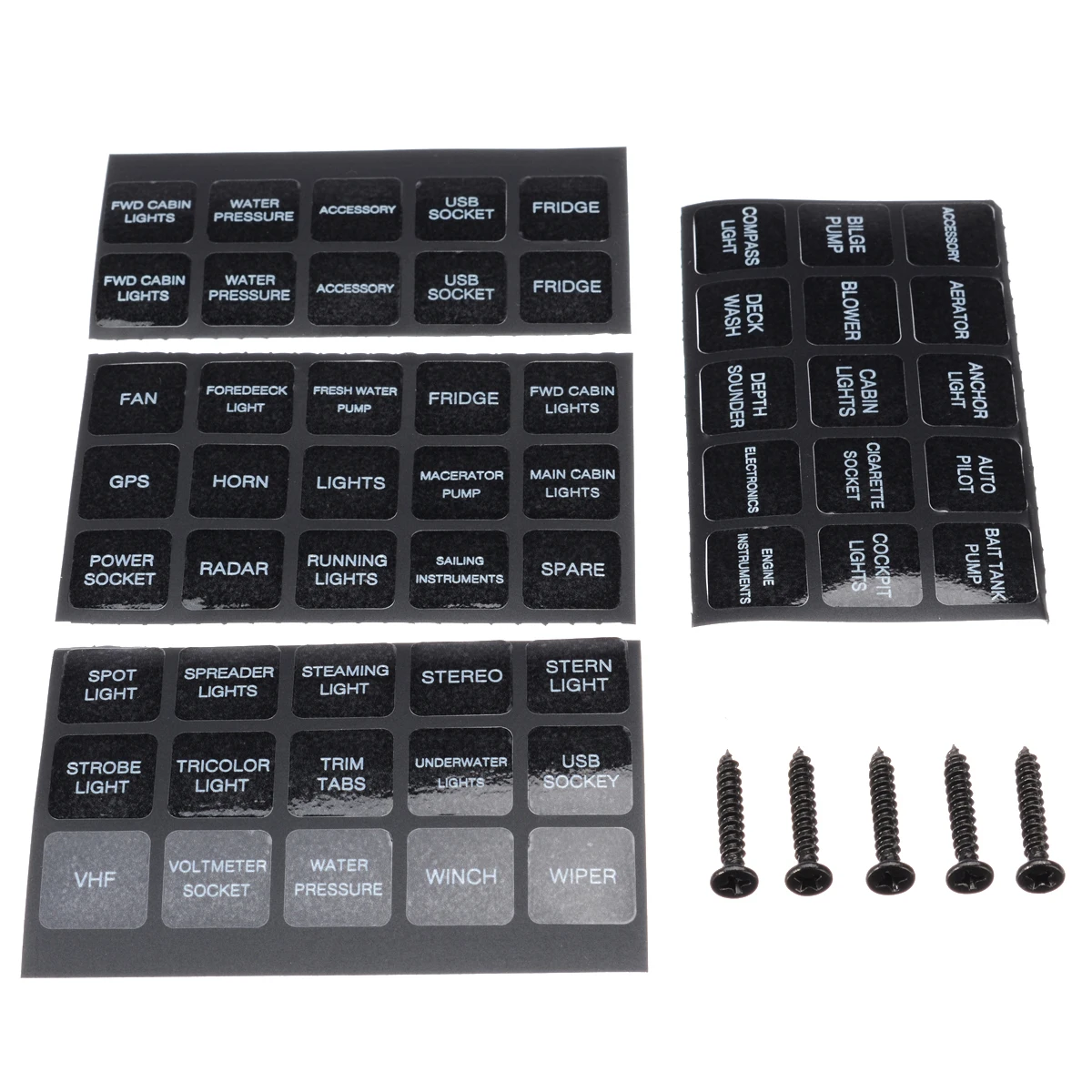  5 Gang Boat Switch Panel 12V Dual USB Socket 4.2A disyuntor interruptor de palanca Control LED volt