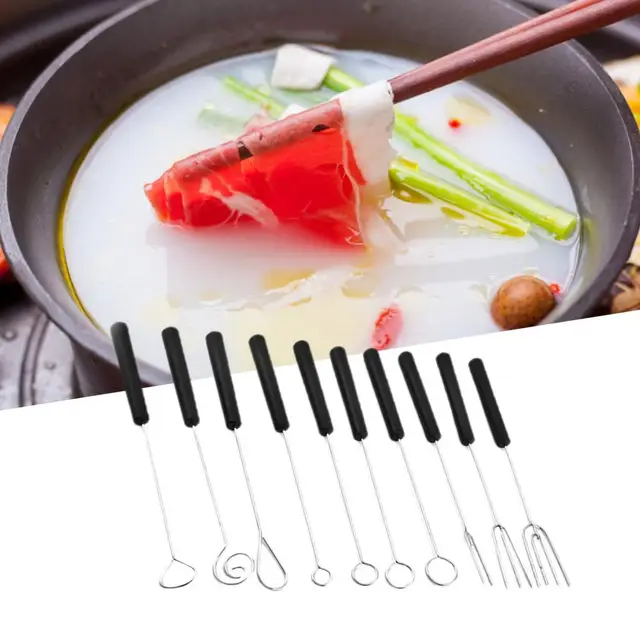 10Db/Set Csokoládé Mártó Villák Nagy Szilárdságú Hőállóság Rozsdamentes Acél Tartós Sütőszekrények Barbecue - Image 4