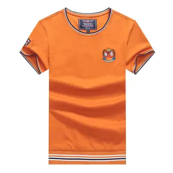 

Casual Summer Tops Tees 100% Cotton men's t-shirts brand clothing Tace & Shark shirts High Quality Embroidery Royal Yachting