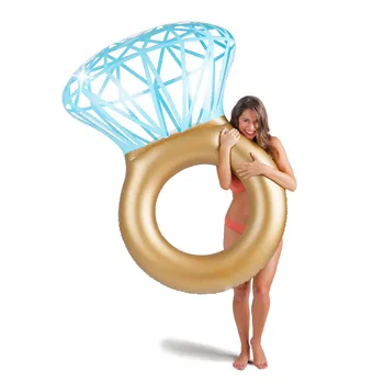 140x120 Diamond Inflatable Swimming Circle Raft Pool Float Swimming Ring for Adult Women Photo Props Pool