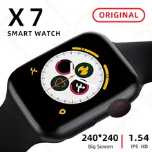 IWO X7 Smart Uhr für Männer Frauen Unterstützung Bluetooth Anruf Herz Rate Schrittzähler Smartwatch Uhren Serie 6 pk IWO 10 x6 W26 t600
