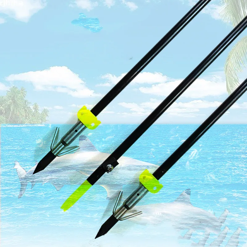 Billige 3 6 12 stücke Angeln Schwarz Faser Glas Welle Pfeile Jagd Fisch Ziel Pfeile für 20 65 £ Verbindung Bogen