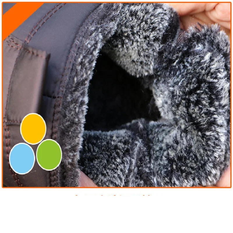 Skup Merkmak 2019 nowe zimowe męskie buty moda ciepłe buty na śnieg antypoślizgowe wodoodporne botki Solid Color Big Size para botki