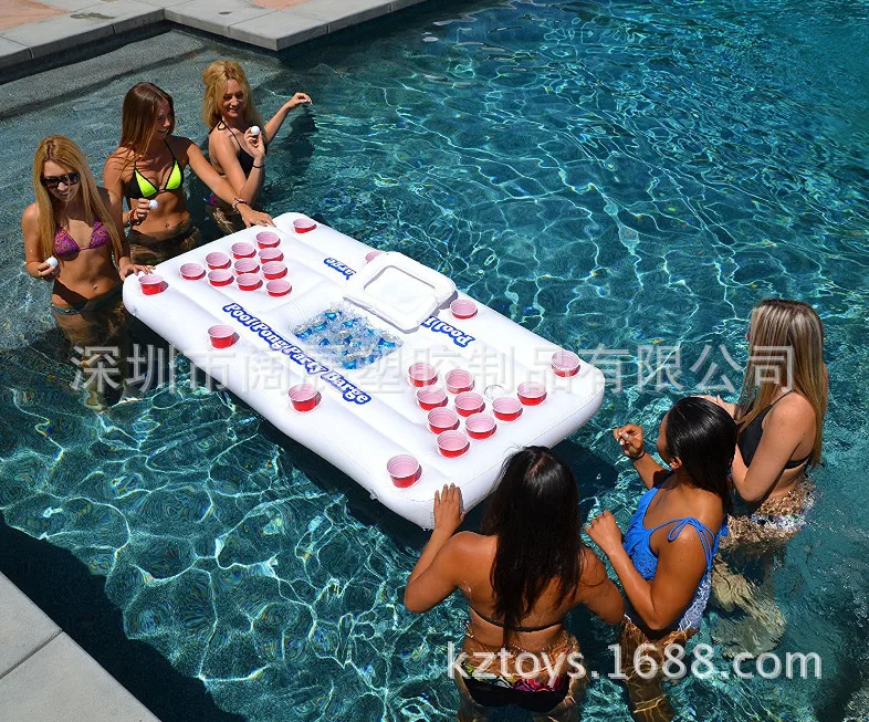 Outdoor Toys 0.8mm Pvc 185*85*20cm Inflatable Water Drain Chair Float/bed/raft Swimming Pool Accessories Game Table For Adult