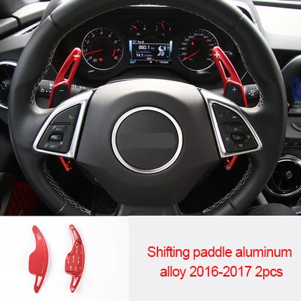 Shifting paddle Для Chevrolet Camaro Bumblebee- весло из алюминиевого сплава красного цвета смена цвета 2 шт - Цвет: Shifting paddle