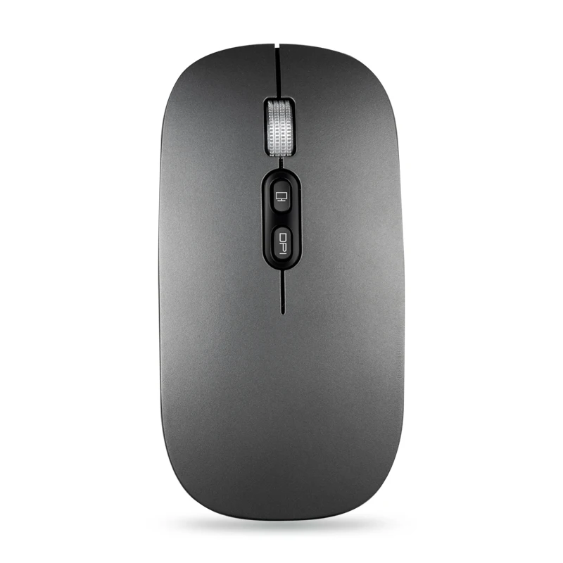 2.4G Office Wireless Mouse Mute Charging Mouse with USB Receiver Compatible for Notebook NK-Shopping