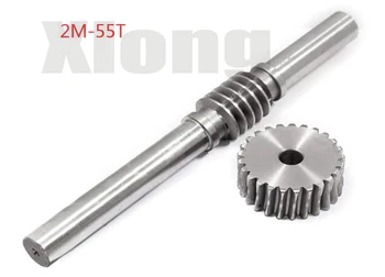 

Outer diameter:116mm 2M-55Teeths Inner Hole:14mm Reducer Worm Gear Worm Large Transmission Ratio 45# Steel Turbine Worm 1.82g