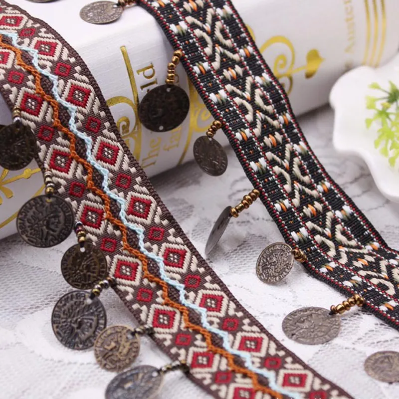 Retro Tassel Fringe Lace Ribbon Fabric Sewing Curtain Clothing Crafts Accessories 1Yards/Lot
