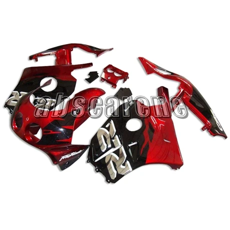 Выполните Обтекатели для Honda CBR250RR MC22 1990 1991 1992 1993 1994 CBR250RR MC22 90 91 92 93 94 ABS Кузов красное вино, черный