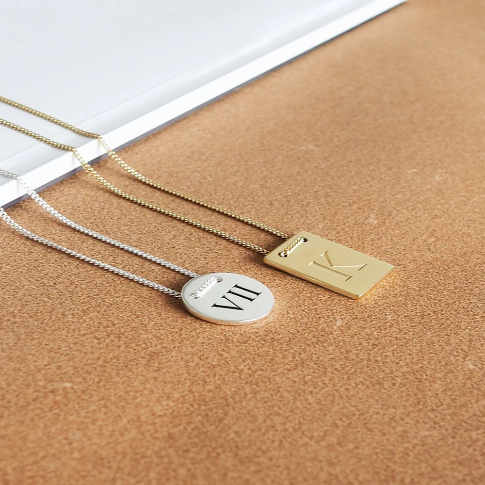 FYW круглое и квадратное ожерелье персонализированное колье с заказным именем