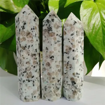 

80-100MM Wholesale High Quality Natural Kiwi Jasper Point Tower Reiki Quartz Crystal Energy Wand For Gifts Or Decoration Chakra