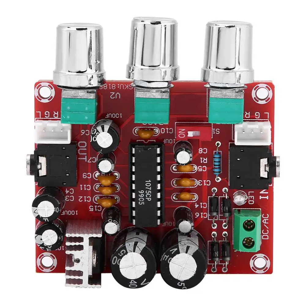 Цифровой аудиопроцессор привод предварительный усилитель AC/DC 12 В R1075 Tone Board BBE