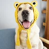 Funny Dog Cat Frog Hat Cute Pet Dog Costume Warm Knitting Wool Pet Hats Green Yellow Dogs Cap Birthday Gift For Pet Dogs ► Photo 1/5