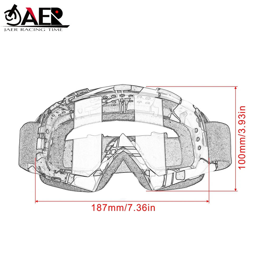 JAER Мотоцикл Dirt Bike гибкие очки Спортивные Гонки внедорожный велосипед Gafas для мотокросса велоспорта очки