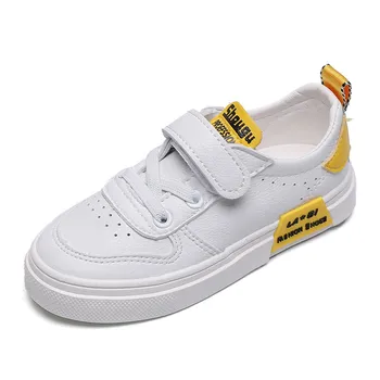 

Fashion Style Girls Casual Board Shoes Hook Loop Boys Sneakers Breathable Kids Walking Shoes Children White Shoes Tenis Infantil