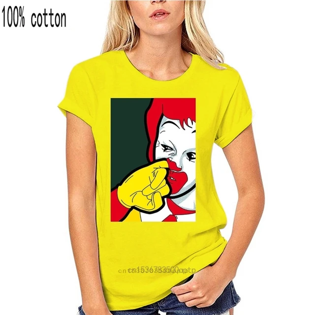 Ronald Mcdonald Nose Picking Clown Parody Funny Pop Art Mens Tshirt Tee Top AL73