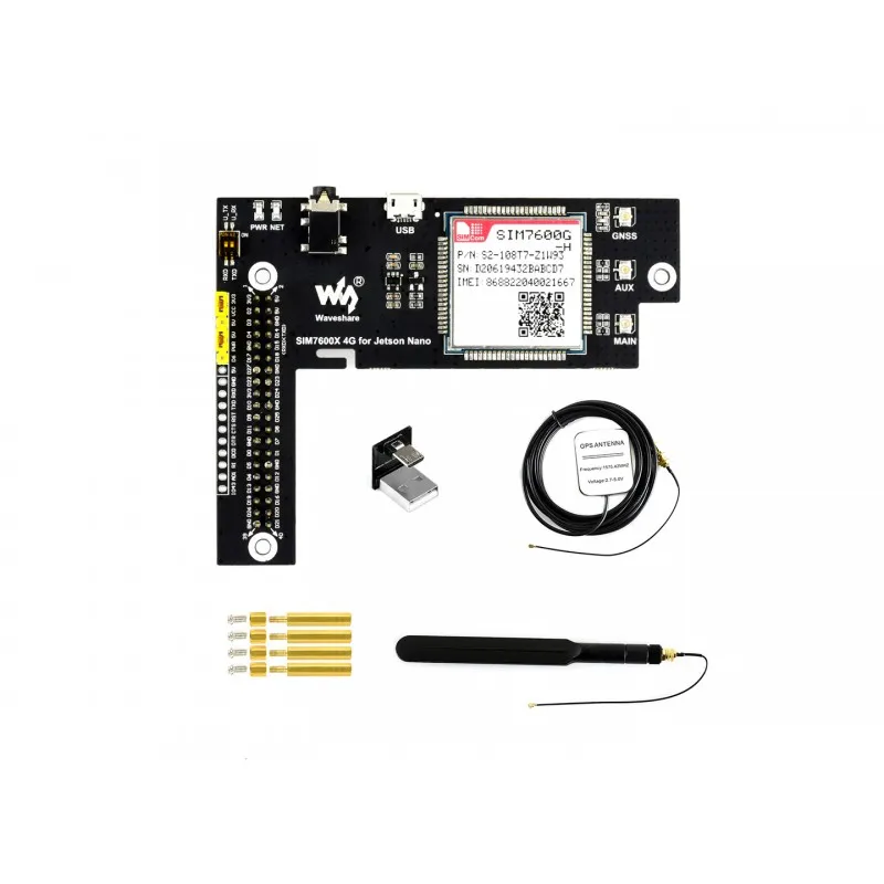 Jetson nano 4G/3G/2G/GNSS Ȯ , ۷ι  SIM7600G-H 