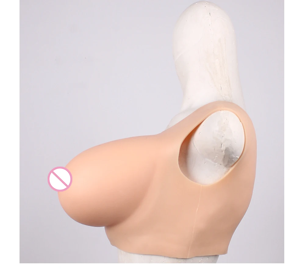 Herpinker Realistic Silicone Breast Forms for Crossdresser Fake Boobs Enhancer Drag Queen Shemale Transgender C D ECup tits (9)