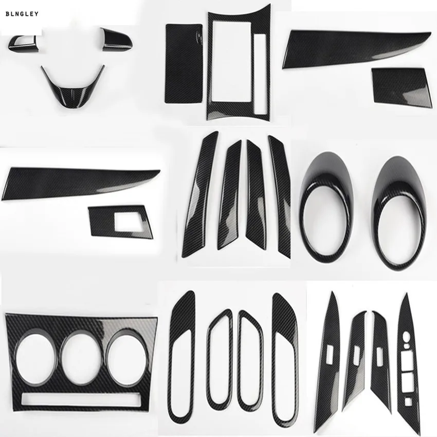 

Free shipping 1lot Car stichers ABS Carbon fiber grain Interior decoration cover for 2010-2013 Mazda 3 car accessories